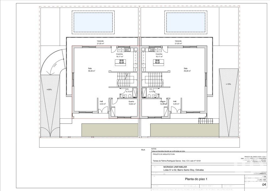 Terrain à Pontinha e Famões de 322 m²