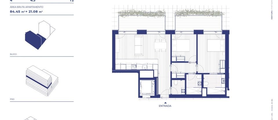 Apartamento T2 em Campanhã de 85 m²