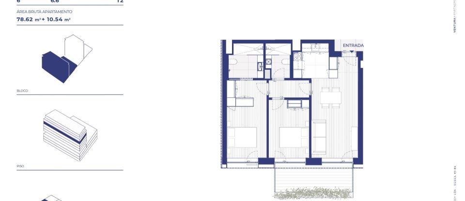 Appartement T2 à Campanhã de 79 m²