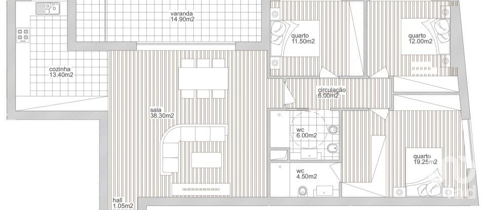 Apartment T3 in Ferreiros E Gondizalves of 112 m²