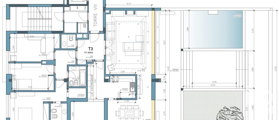 Apartment T3 in Parque das Nações of 200 m²