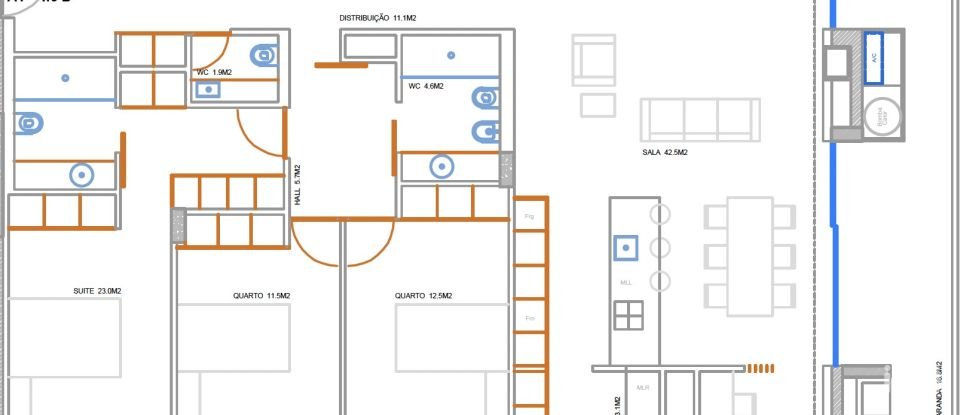 Apartamento T3 em Ramalde de 137 m²
