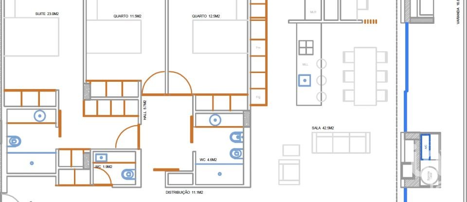 Apartamento T3 em Ramalde de 137 m²