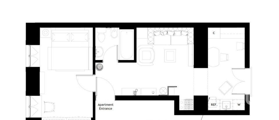 Apartamento T1 em Estrela de 34 m²