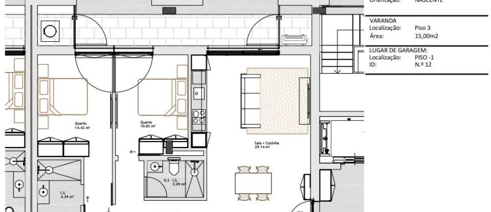 Appartement T2 à Paranhos de 85 m²