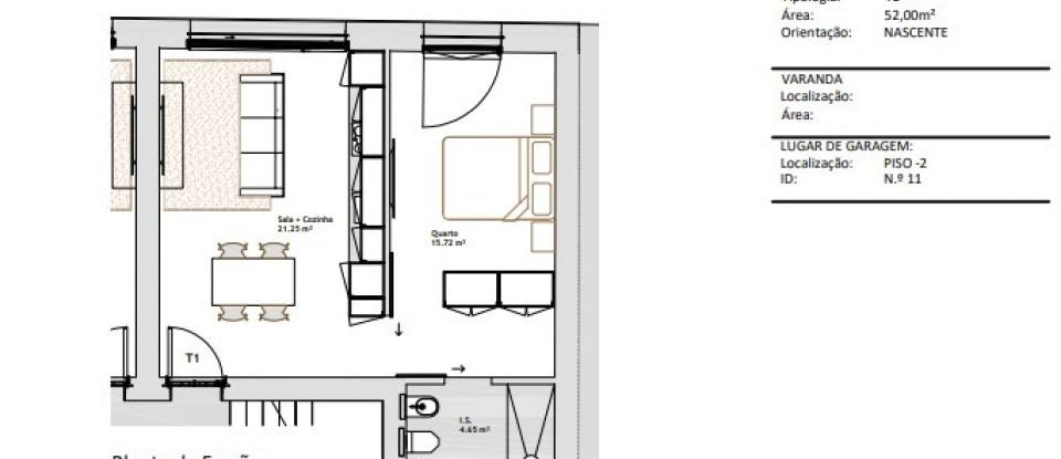 Appartement T1 à Paranhos de 52 m²