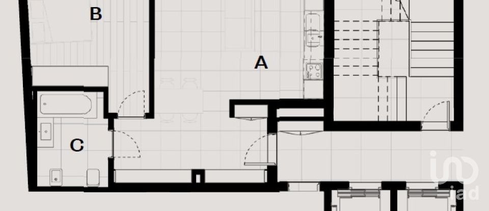 Appartement T1 à Armação de Pêra de 62 m²