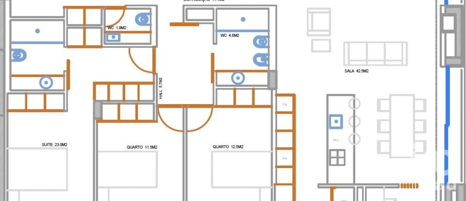 Apartamento T3 em Ramalde de 137 m²