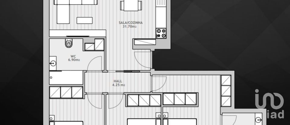 Apartment T3 in Mazedo e Cortes of 122 m²