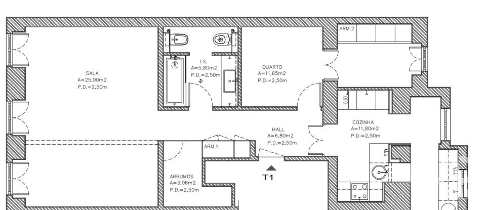 Appartement T2 à Estrela de 90 m²