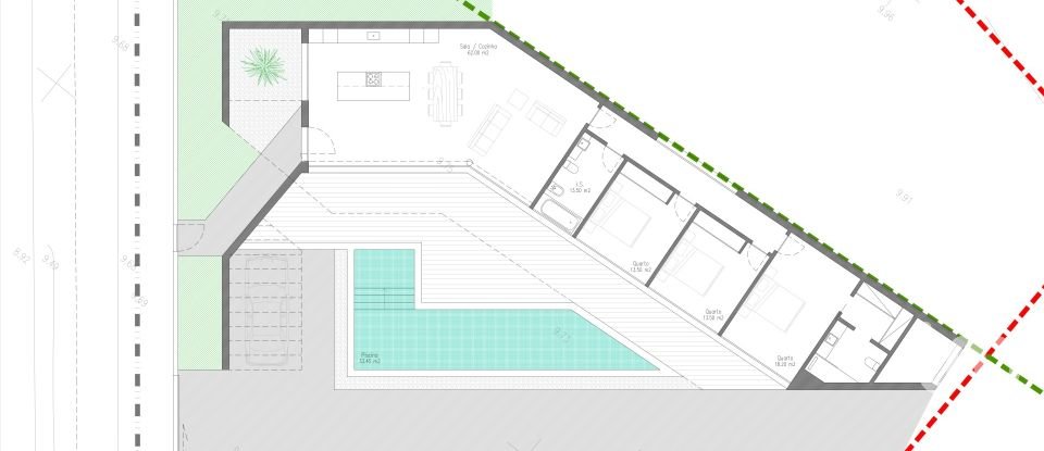 Terrain à São Martinho do Porto de 5 128 m²