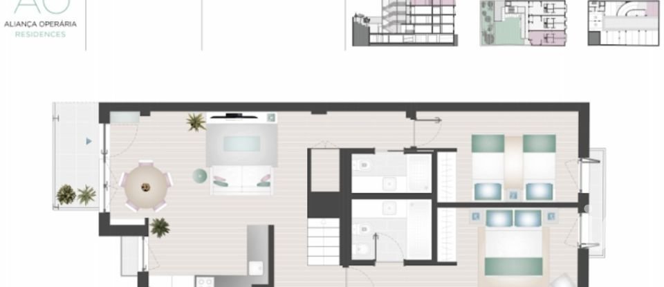 Duplex T3 à Alcântara de 118 m²