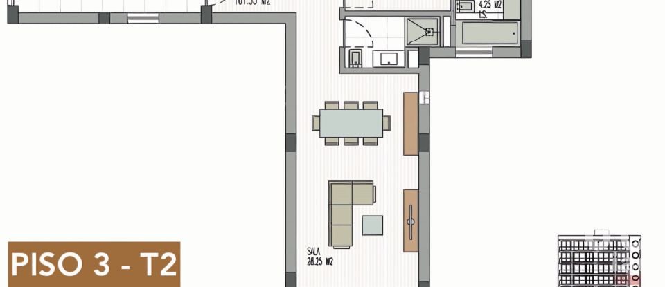 Apartamento T2 em São Martinho de 101 m²