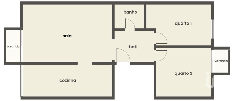 Apartamento T2 em Algueirão-Mem Martins de 63 m²