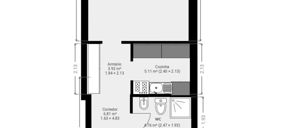 Apartamento T1 em Albufeira e Olhos de Água de 72 m²