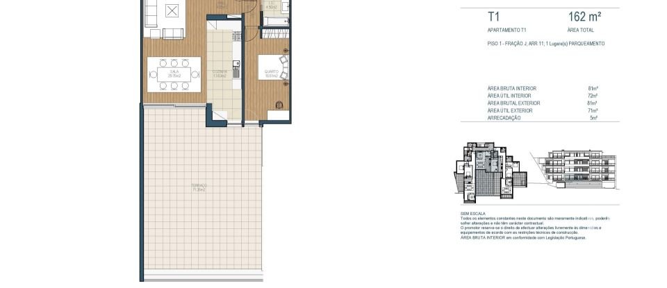 Apartamento T1 em Sesimbra (Santiago) de 160 m²