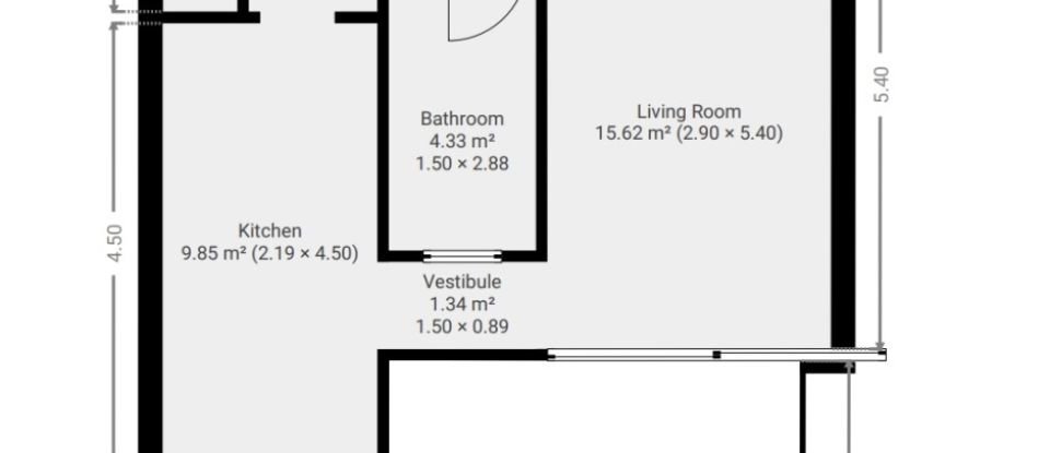 Appartement T2 à Beato de 70 m²