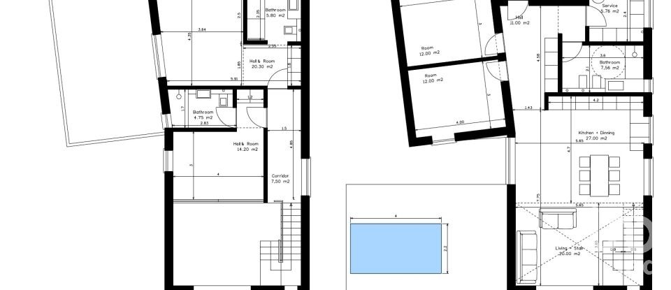 Gîte T3 à Bensafrim e Barão de São João de 185 m²