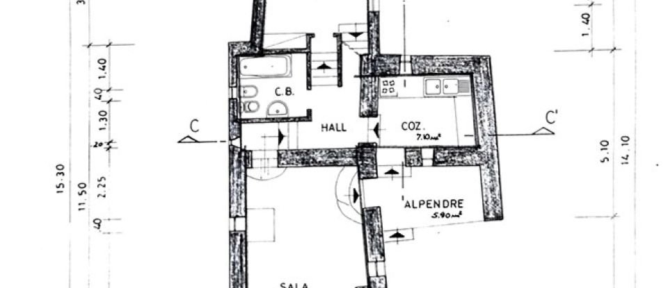 Maison de campagne T1 à Lamas e Cercal de 110 m²