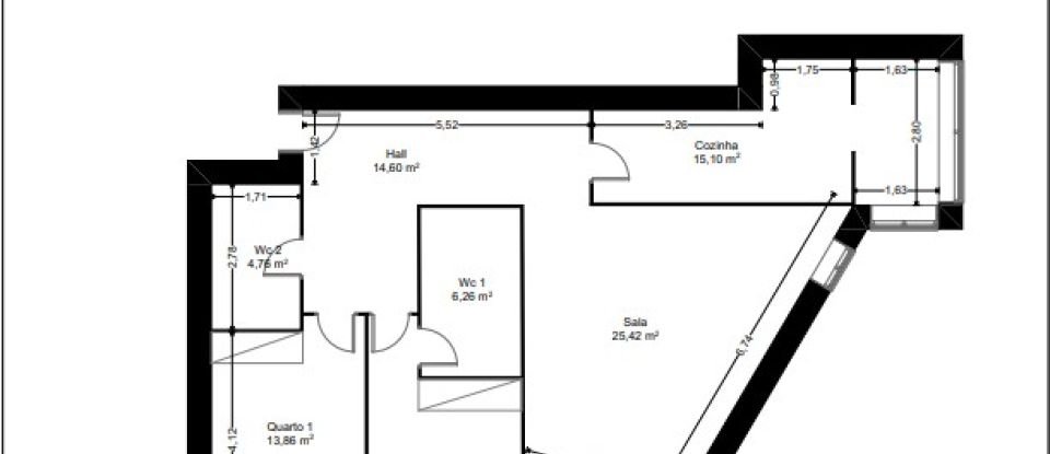 Apartamento T2 em Arcozelo de 123 m²