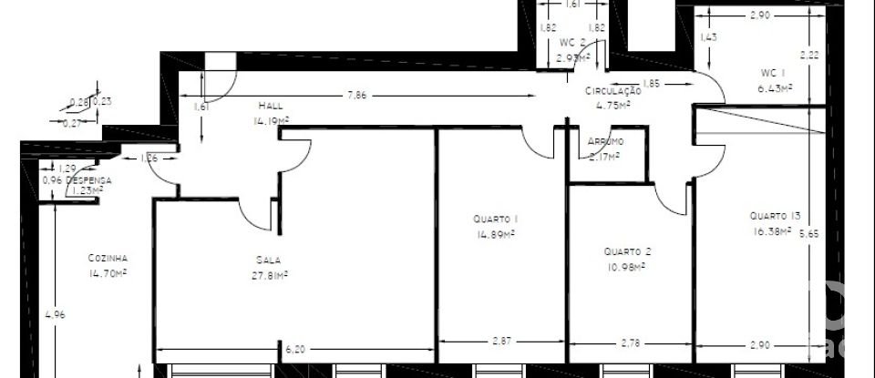 Apartamento T3 em Darque de 132 m²