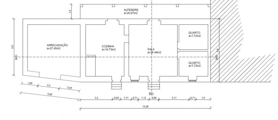 Maison de village T0 à Azoia de Cima e Tremês de 200 m²