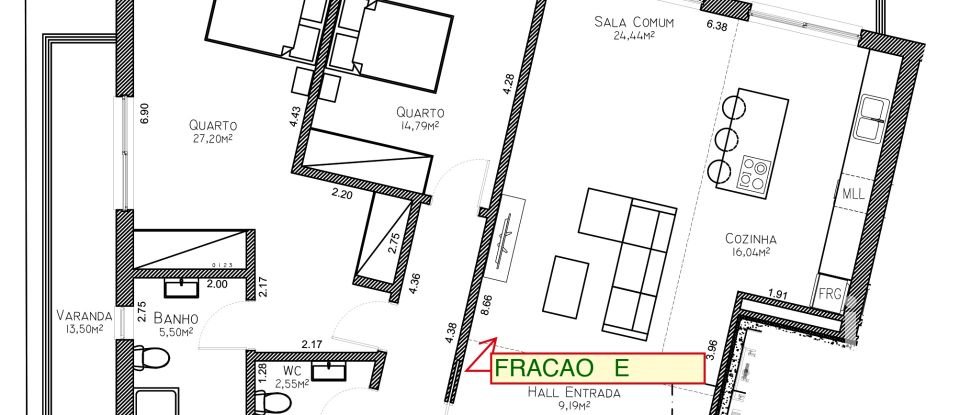 Appartement T3 à Oliveira De Azeméis, Santiago De Riba-Ul, Ul, Macinhata Da Seixa E Madail de 180 m²