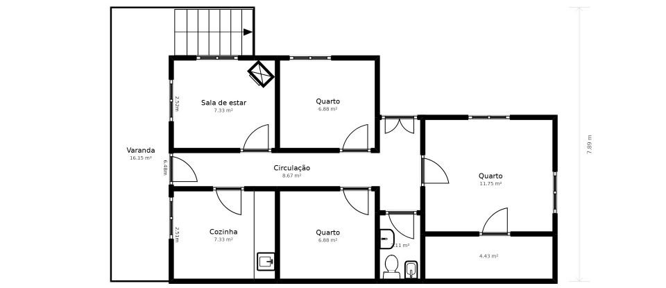 Maison T3 à Pedrógão Grande de 198 m²