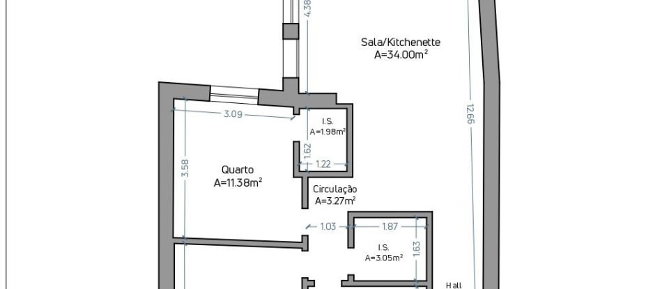 House T3 in Abrigada e Cabanas de Torres of 103 m²