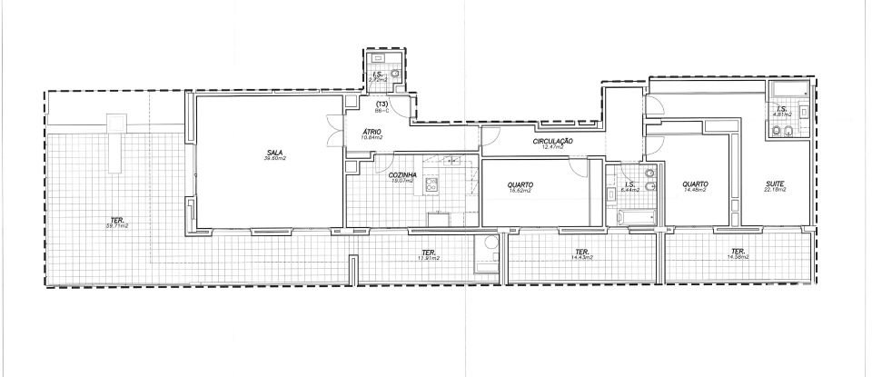 Appartement T3 à Odivelas de 186 m²