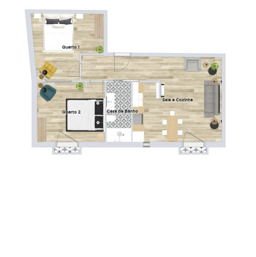 Apartment T2 in São Gonçalo De Lagos of 66 m²