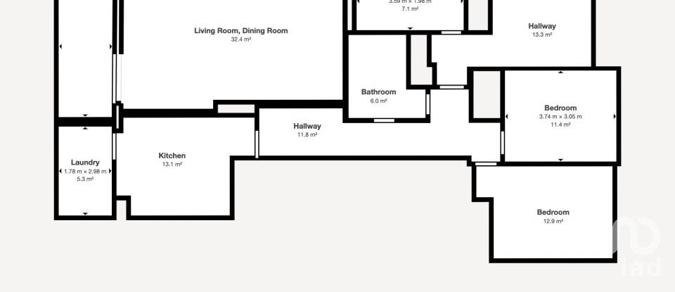 Apartamento T3 em Gondomar (São Cosme), Valbom e Jovim de 120 m²