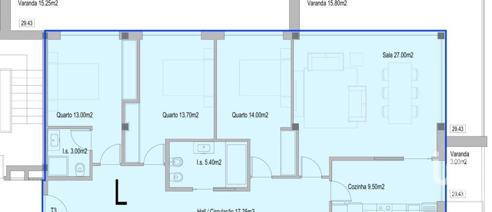 Appartement T3 à Viana do Castelo (Santa Maria Maior e Monserrate) e Meadela de 118 m²