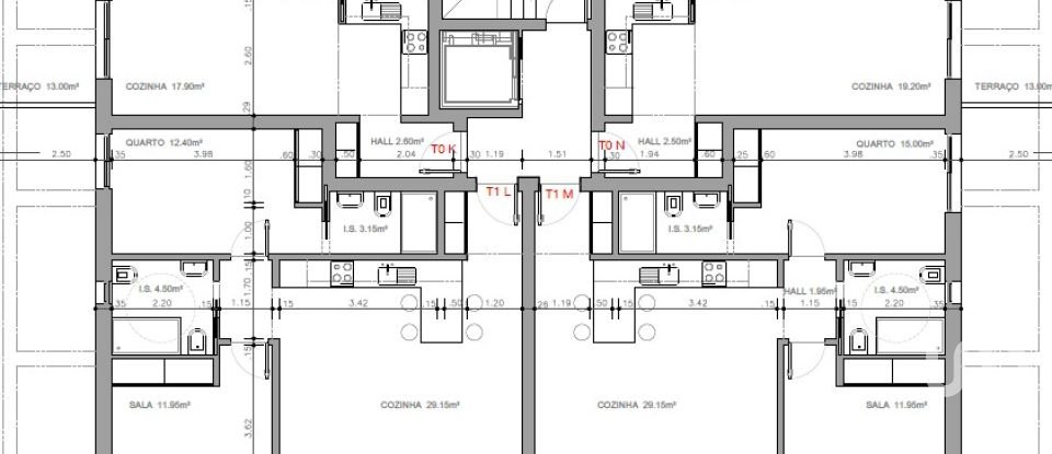 Appartement T2 à Vila Real de Santo António de 77 m²