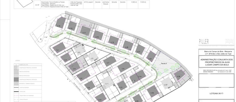 Terreno em Santo Antão e São Julião do Tojal de 318 m²