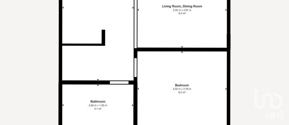 Apartment T1 in Braga (Maximinos, Sé E Cividade) of 47 m²