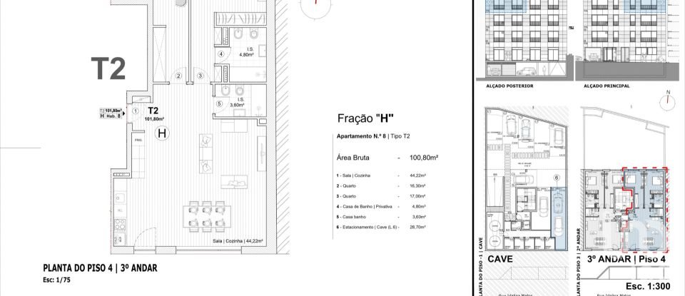 Apartamento T2 em Alfena de 86 m²