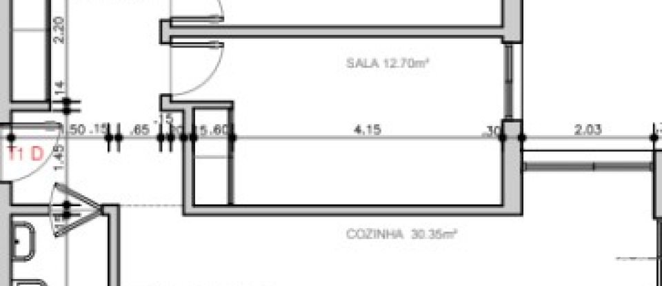 Appartement T1 à Vila Real de Santo António de 99 m²