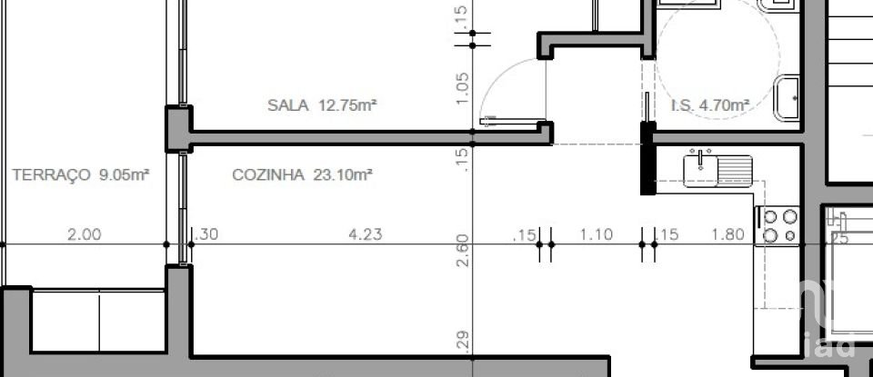 Appartement T1 à Vila Real de Santo António de 54 m²