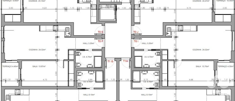 Appartement T1 à Vila Real de Santo António de 56 m²