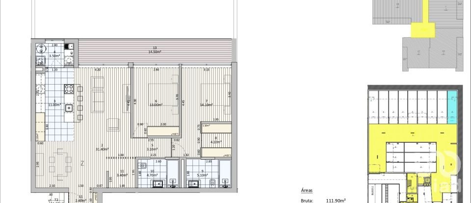 Appartement T2 à Gondomar (São Cosme), Valbom e Jovim de 92 m²