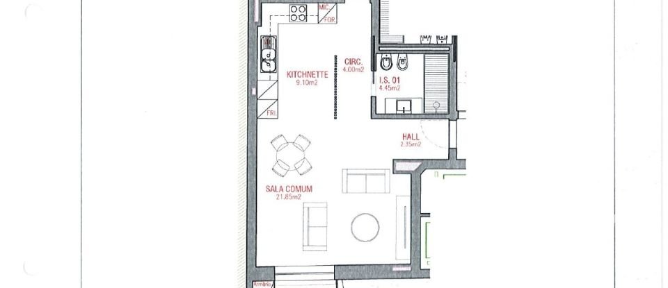 Appartement T1 à Avenidas Novas de 70 m²