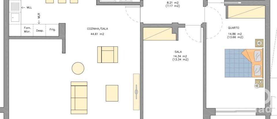 Apartamento T2 em Conceição e Cabanas de Tavira de 117 m²