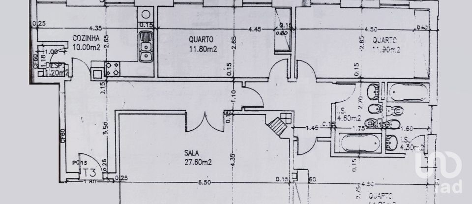 Apartamento T3 em Santa Clara e Castelo Viegas de 118 m²