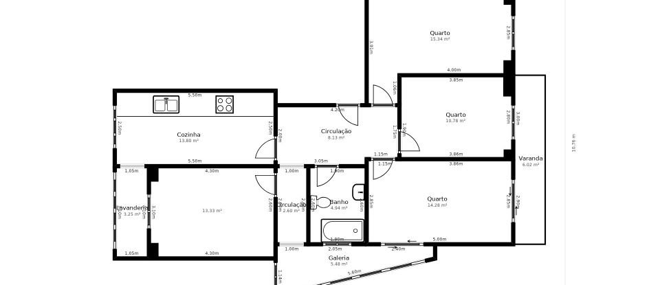 Apartamento T3 em Laranjeiro e Feijó de 84 m²