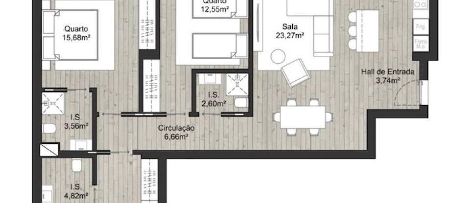 Appartement T3 à Almancil de 100 m²