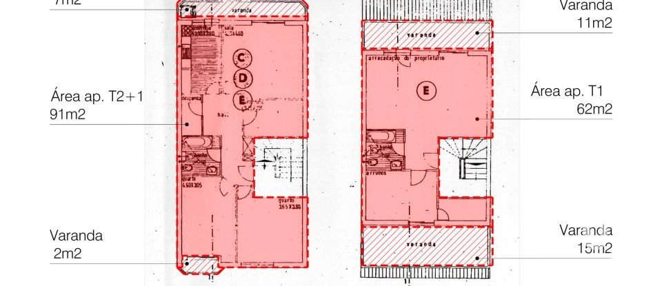 Appartement T4 à São Mamede de Infesta e Senhora da Hora de 153 m²