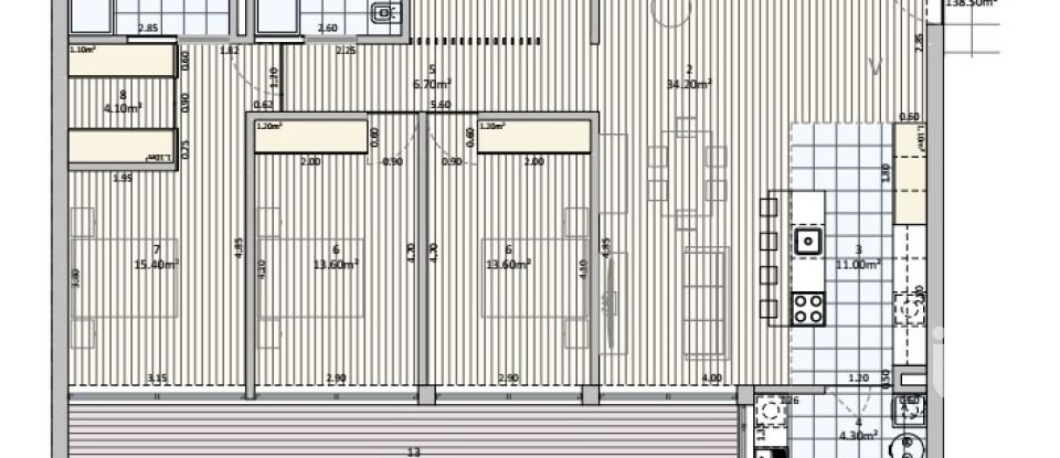 Apartment T3 in Gondomar (São Cosme), Valbom e Jovim of 139 m²