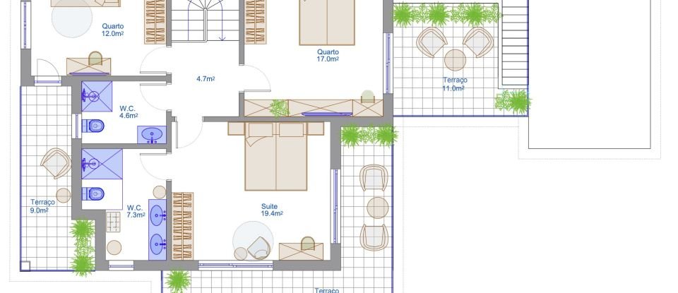 Casa T4 em Tornada e Salir do Porto de 192 m²