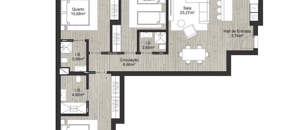 Appartement T3 à Almancil de 100 m²